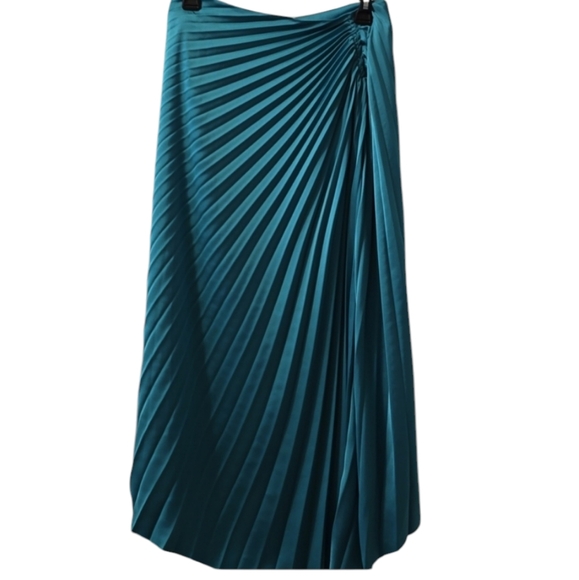 WORTHINGTON BRAND WOMEN'S GREEN FANCY PLEATED SKIRT SIZE LARGE - Picture 1 of 14